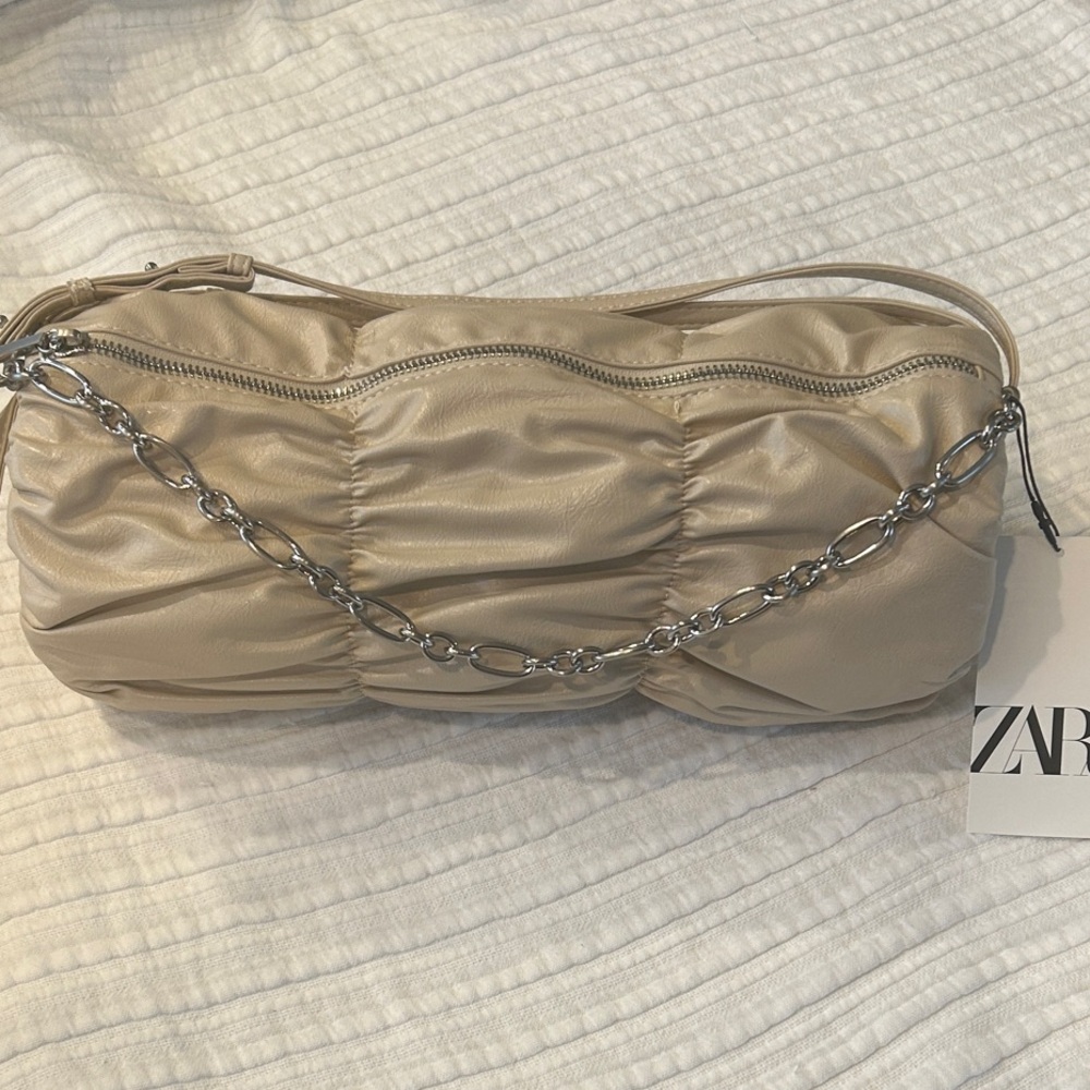 ZARA NWT Elegant Beige Women's Bag